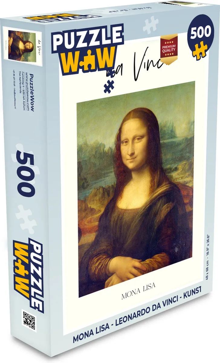 PuzzleWow Mona Lisa Legpuzzel 500 Stuks