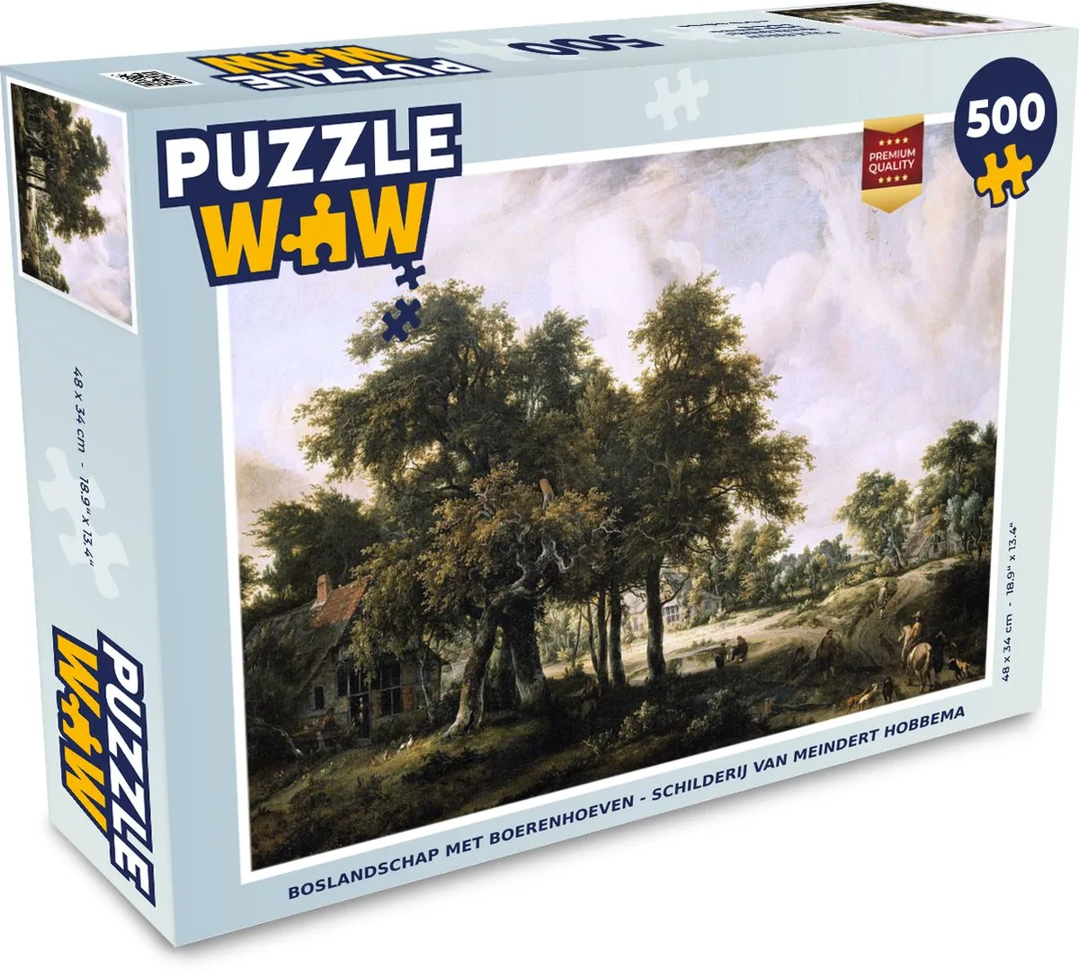 PuzzleWow Boslandschap met boerenhoeven Legpuzzel 500 Stuks