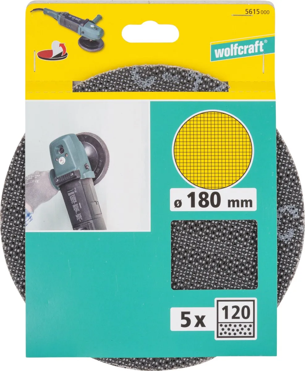 Wolfcraft Zelfhechtend Slijprooster 5615000 - 5 Stuks