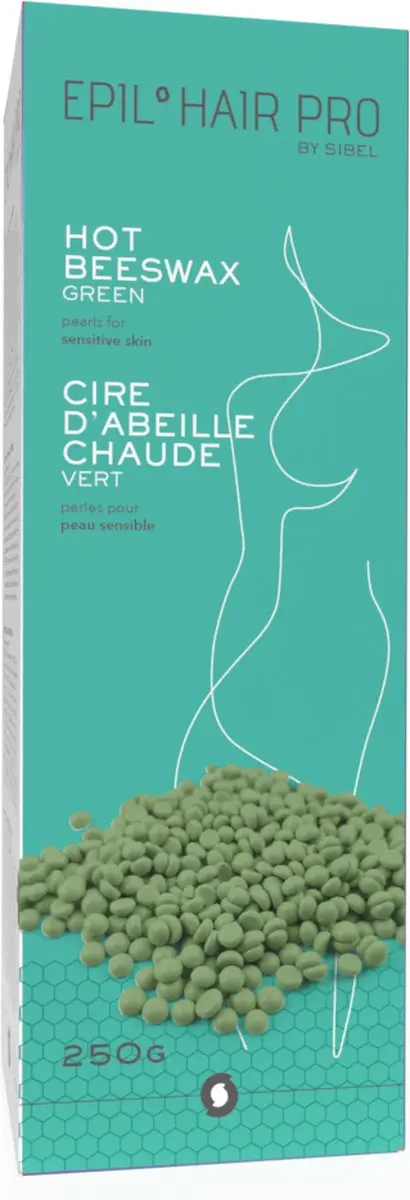 Sibel Hot Beeswax Pearls Sensitive Skin 250g Groen - afbeelding 2 van 3