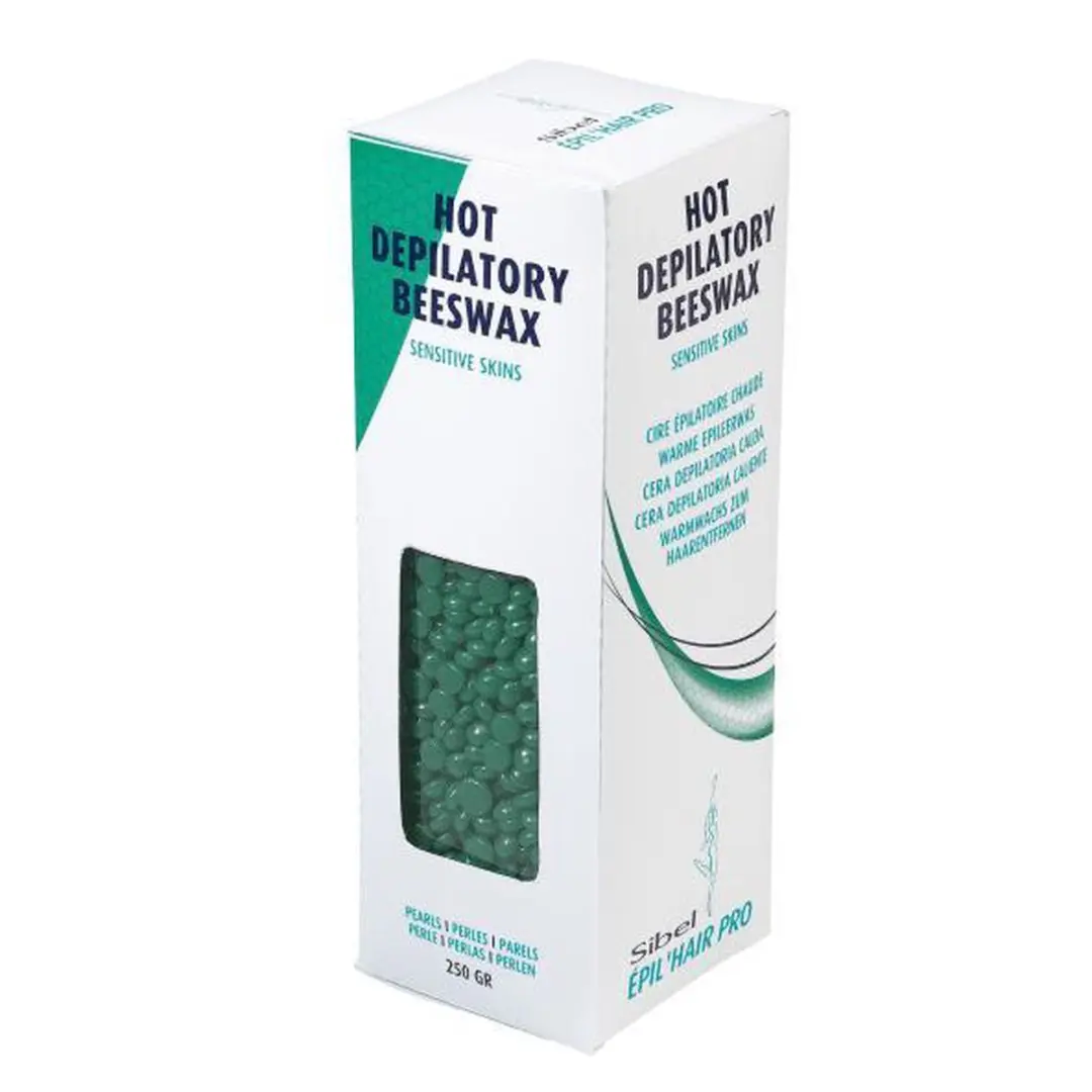 Sibel Hot Beeswax Pearls Sensitive Skin 250g Groen - afbeelding 3 van 3
