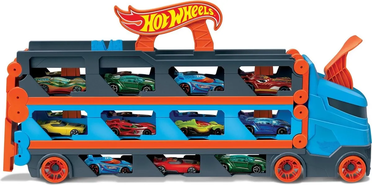 Hot Wheels Speedway Oplegger Speelset GVG37 - Grijs/Meerkleurig