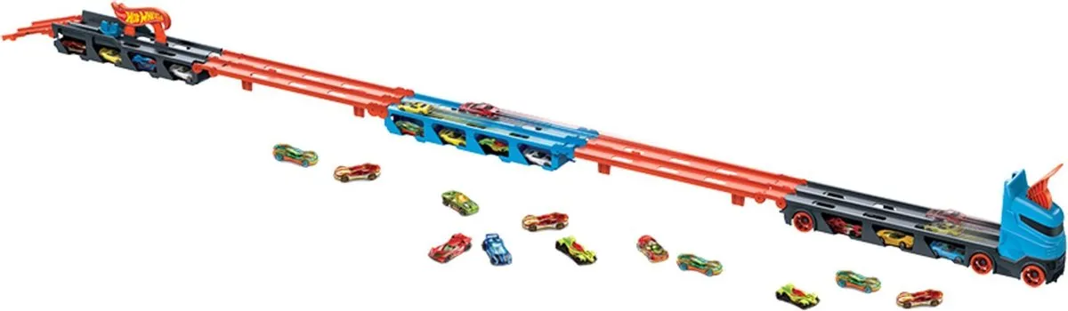 Hot Wheels Speedway Oplegger Speelset GVG37 - Grijs/Meerkleurig