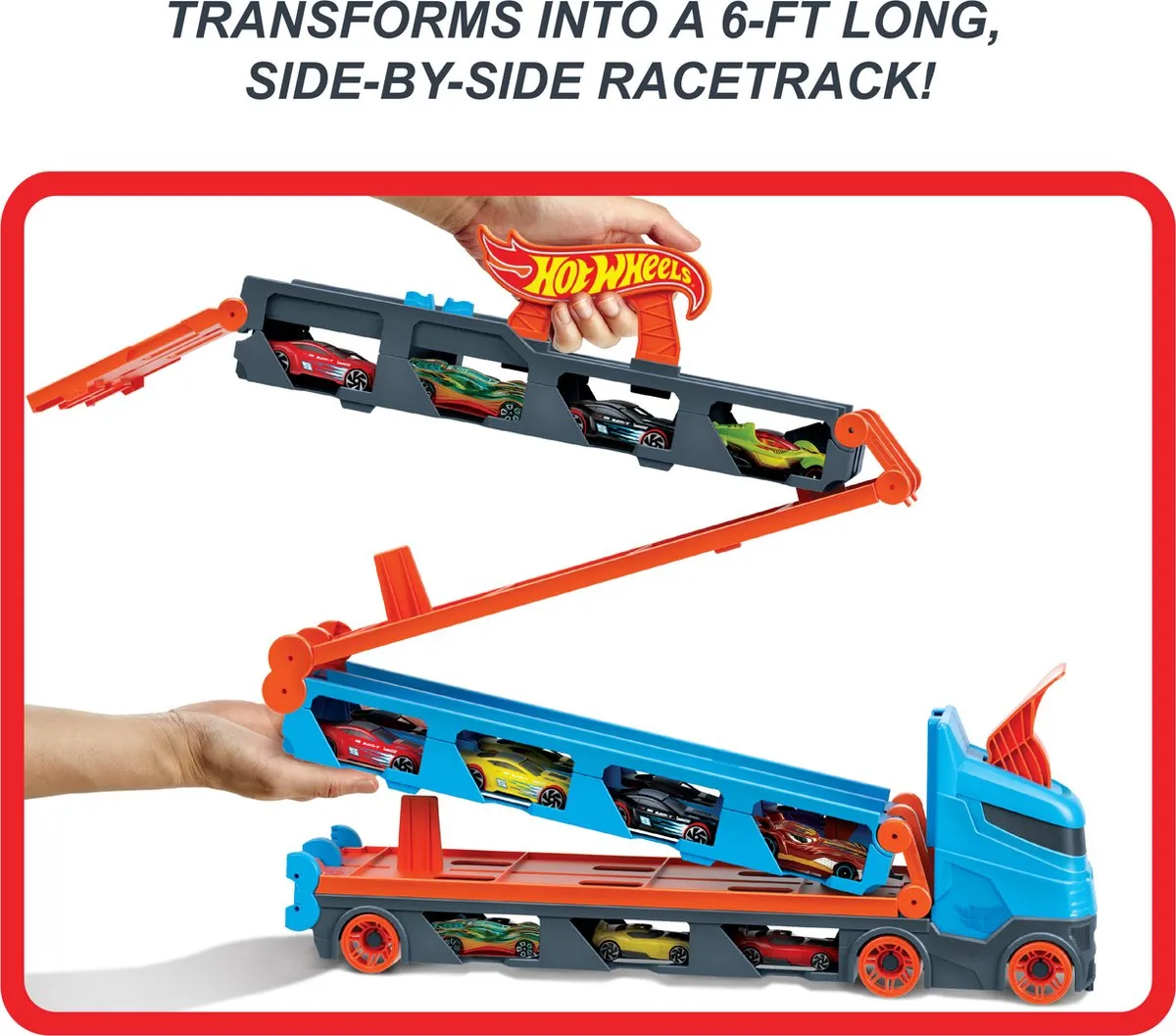 Hot Wheels Speedway Oplegger Speelset GVG37 - Grijs/Meerkleurig