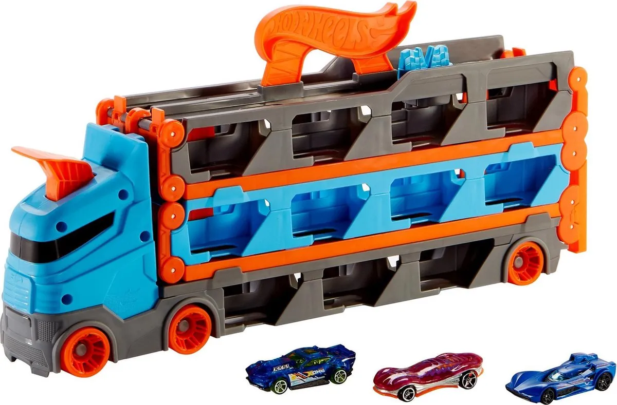 Hot Wheels Speedway Oplegger Speelset GVG37 - Grijs/Meerkleurig