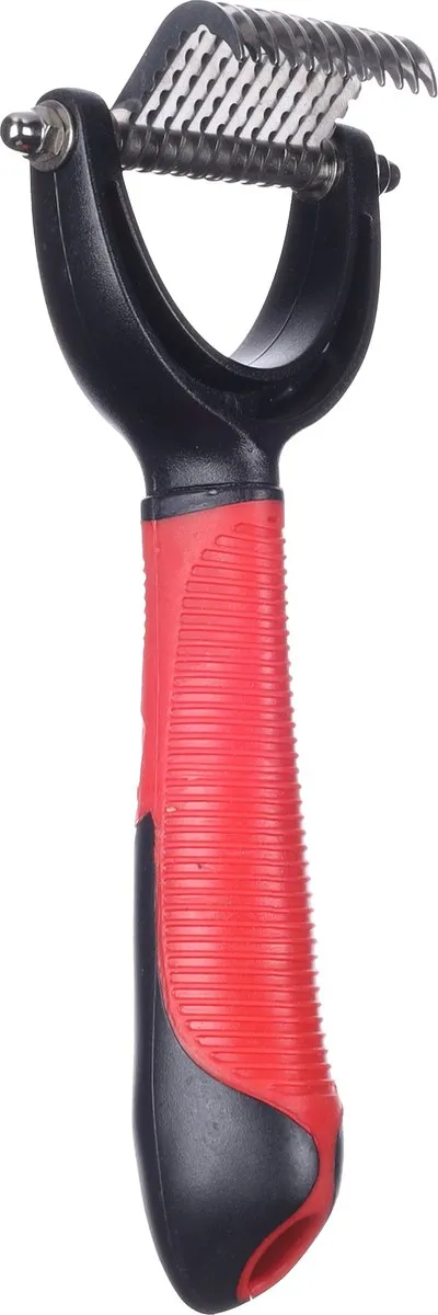 Flamingo Klittenkam Rond Blad - Rood - S - afbeelding 3 van 3
