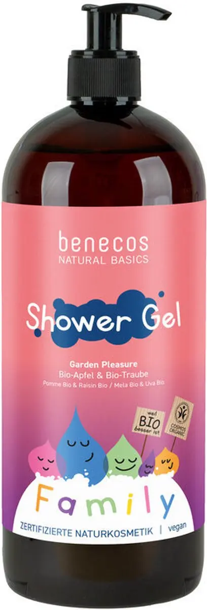 Benecos Natural Basics Douchegel Garden Pleasure 950ml - afbeelding 2 van 2