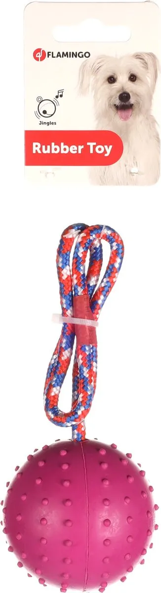 Flamingo Rubberen Hondenspeelgoed Bal - Multicolor