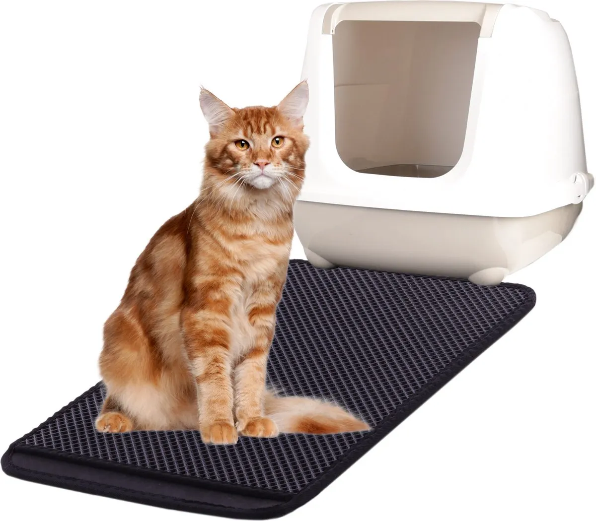 Flamingo Matz Kattenbakmat - Zwart 61x41cm - afbeelding 6 van 6