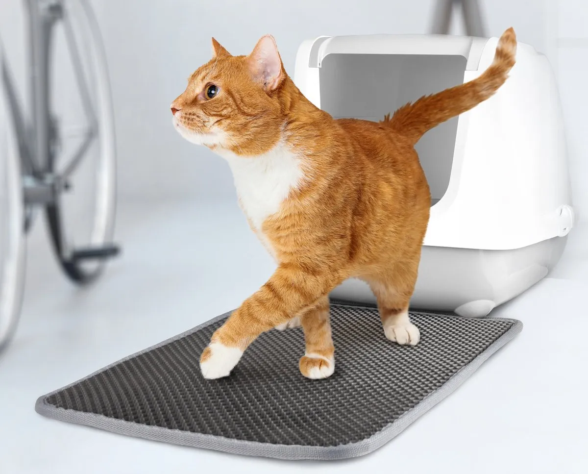 Flamingo Matz Kattenbakmat - Zwart 61x41cm