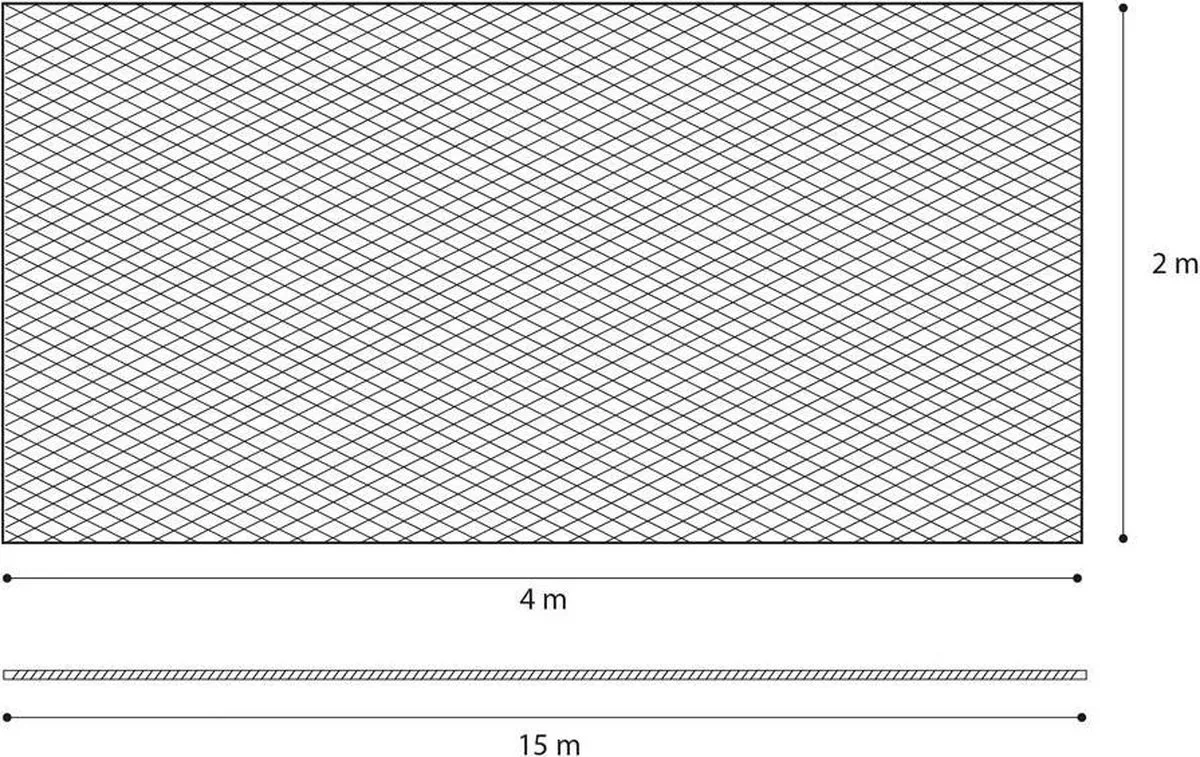 Flamingo Kattenaccessoire Beschermnet 2x4m - Zwart