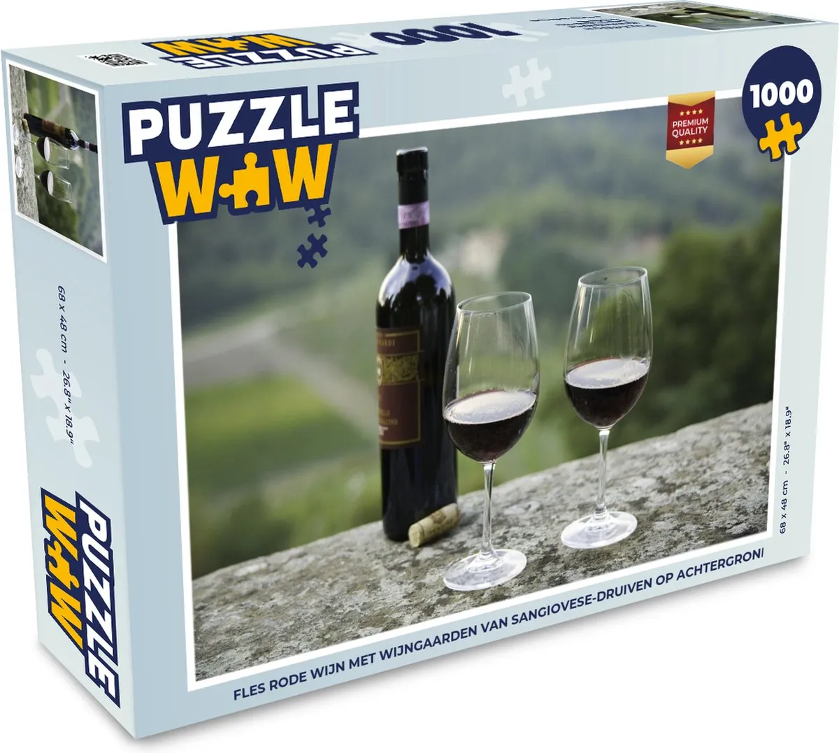 PuzzleWow Legpuzzel Rode Wijn Sangiovese 1000 Stuks