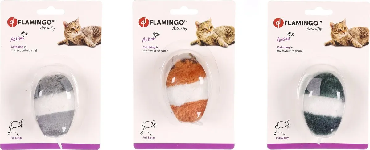 Flamingo Pluche Muis Shakin Jerry - Willekeurig