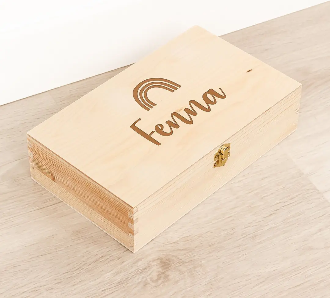 Houten kistje 'Fenna' Regenboog