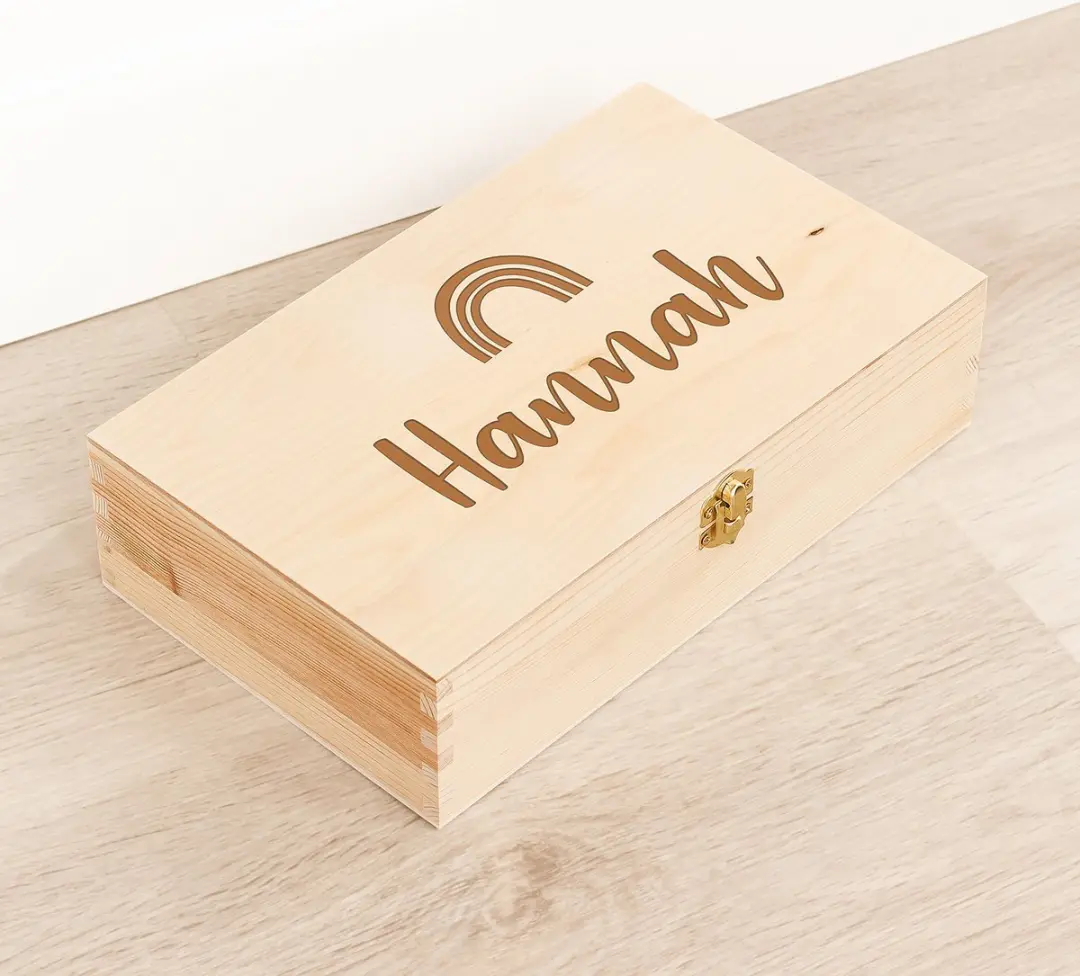 Houten kistje 'Hannah' Regenboog