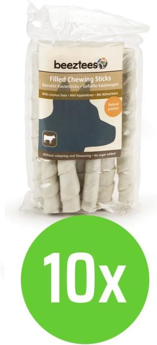 Beeztees Gevulde Kauwstaaf Kippenlever - 800 Stuks
