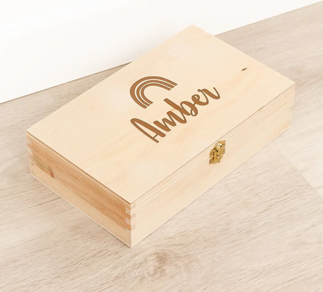 Houten kistje 'Amber' Regenboog