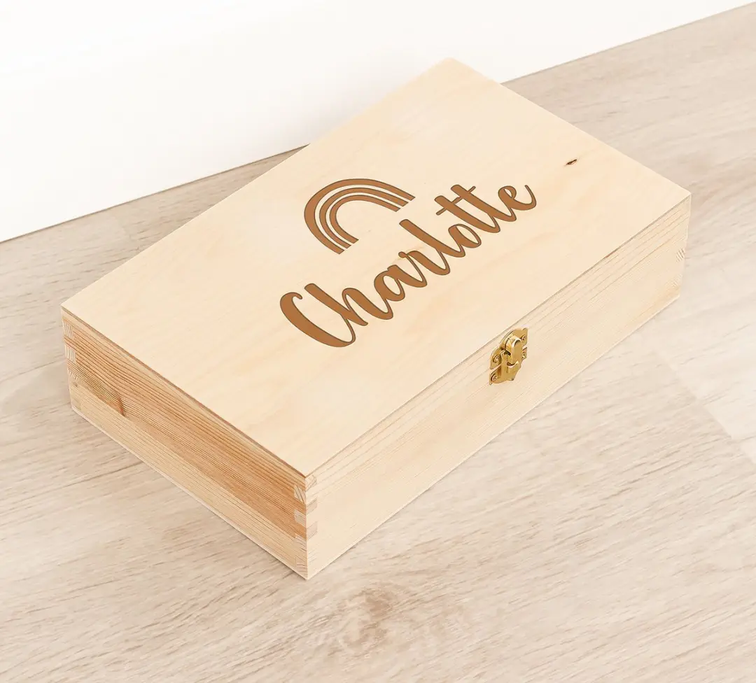 Houten kistje 'Charlotte' Regenboog