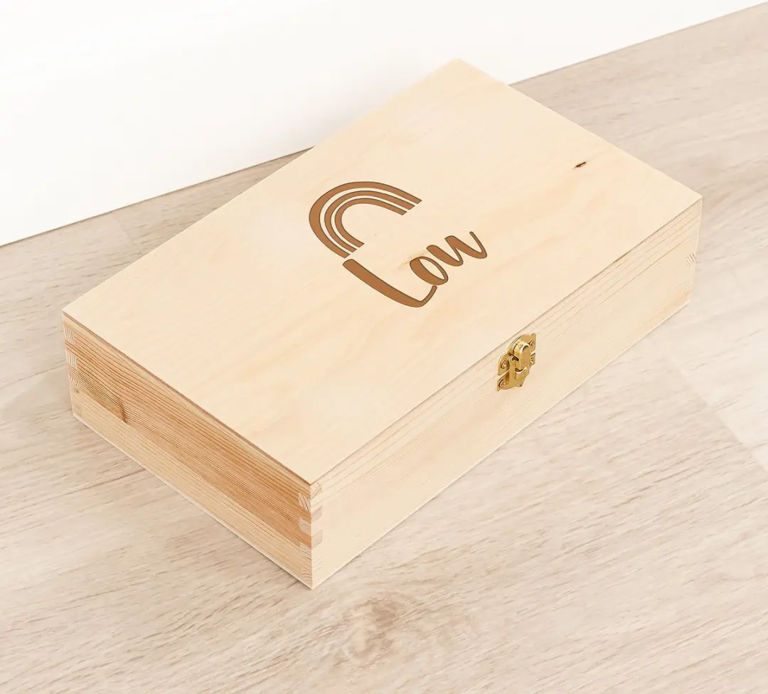 Houten kistje 'Lou' Regenboog