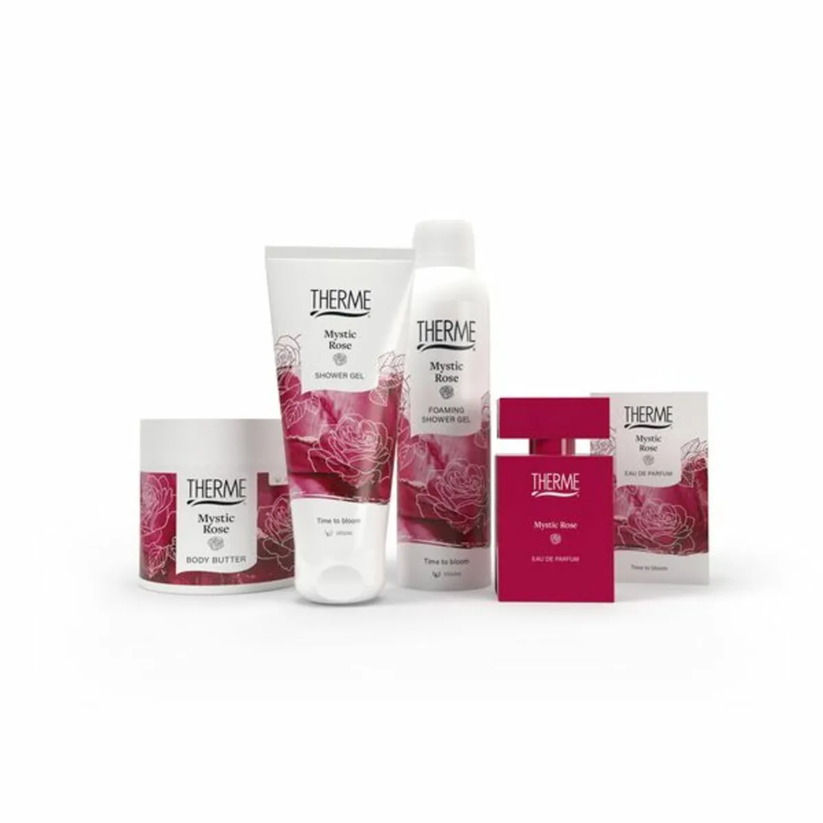 4 x Therme - Mystic Rose - Parfum Haar- & Lichaamsmist - Verfrissend - Verzorgend - 200ml - Parfum Mist - Roos Parfum - Body Mist - Haar Mist - Verfrissende Mist