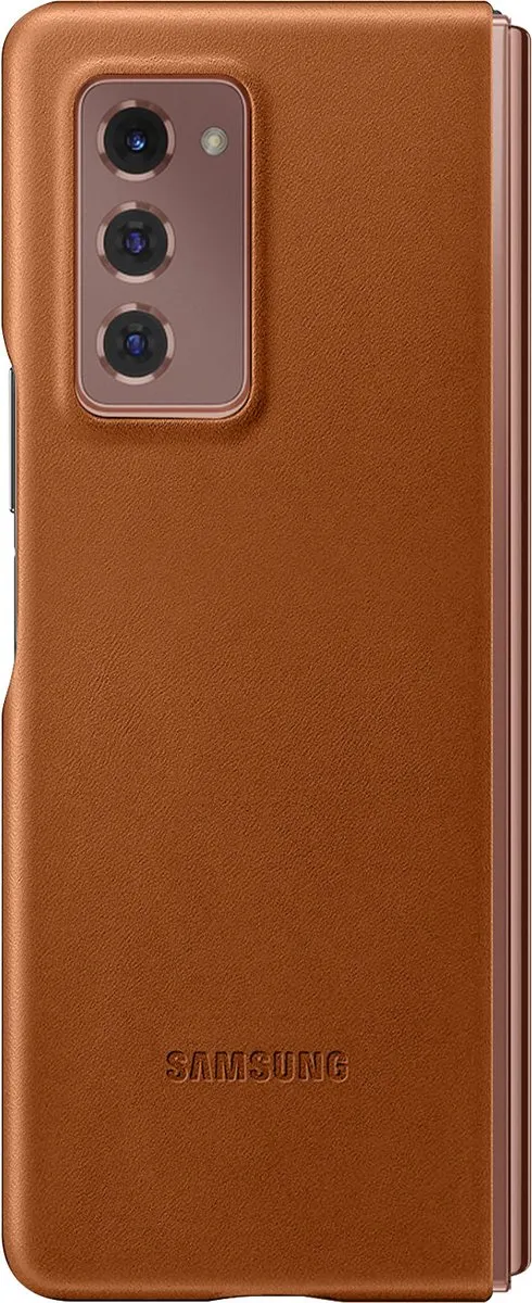 Samsung Leather Hoesje Galaxy Z Fold 2 - Bruin