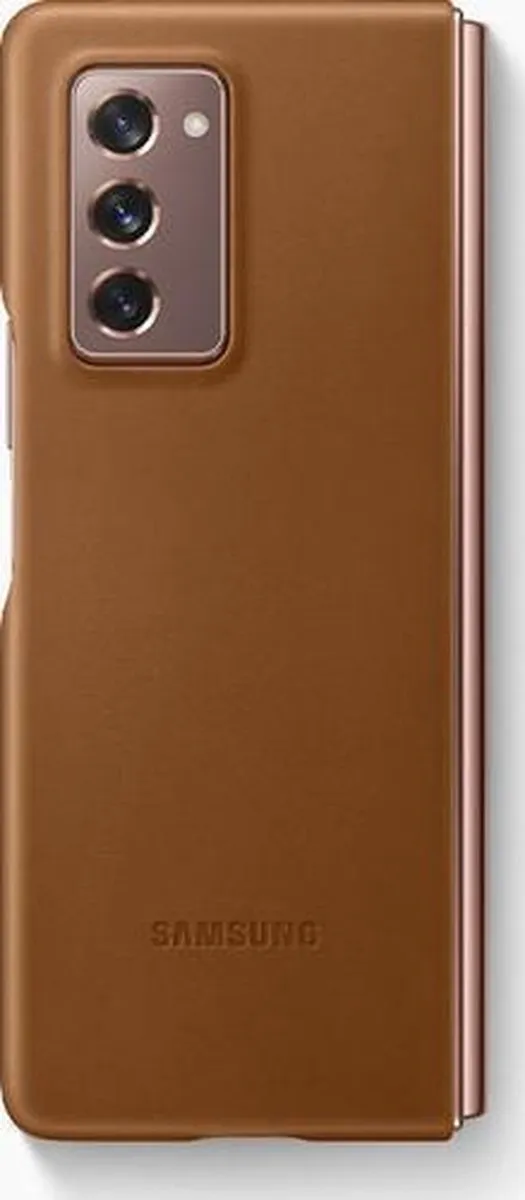 Samsung Leather Hoesje Galaxy Z Fold 2 - Bruin