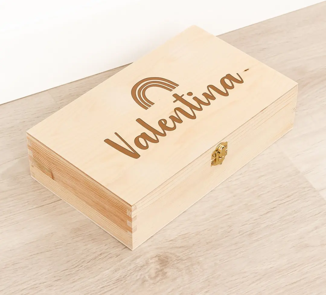 Houten kistje 'Valentina' Regenboog
