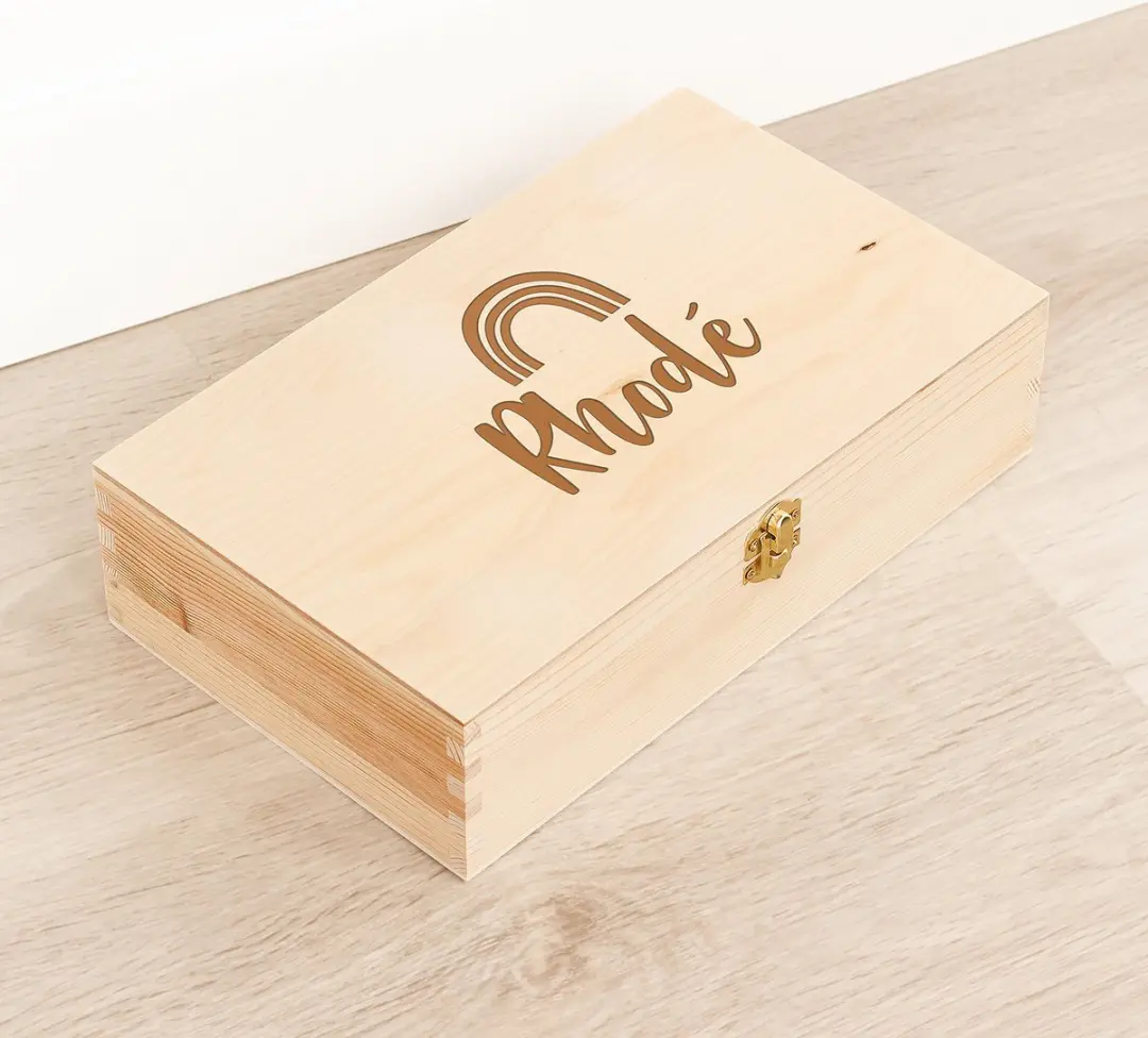 Houten kistje 'Rhodé' Regenboog