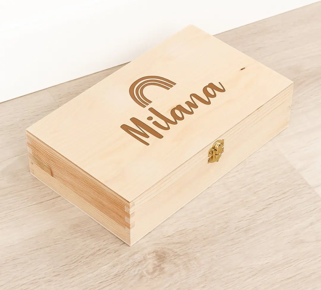 Houten kistje 'Milana' Regenboog