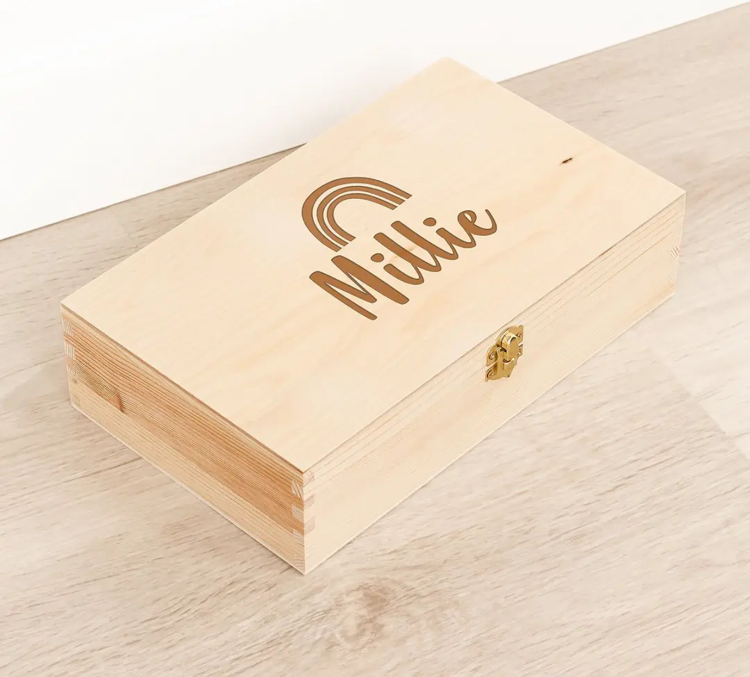 Houten kistje 'Millie' Regenboog