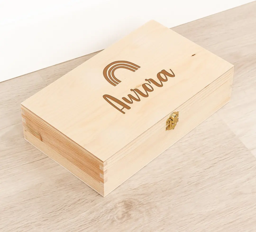 Houten kistje 'Aurora' Regenboog