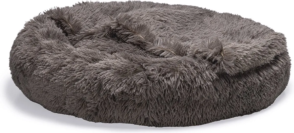 Beeztees Yala - Hondenmand - Pluche - Bruin - Dia. 80 cm