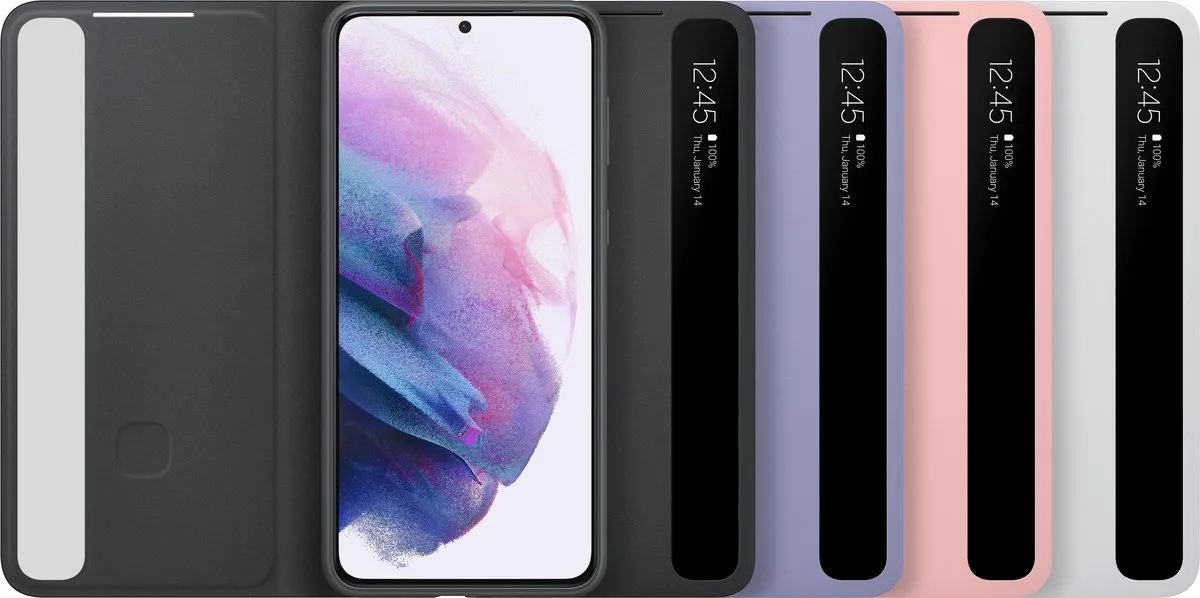 Samsung - Clear View Hoesje - Galaxy S21 Plus - Light Gray