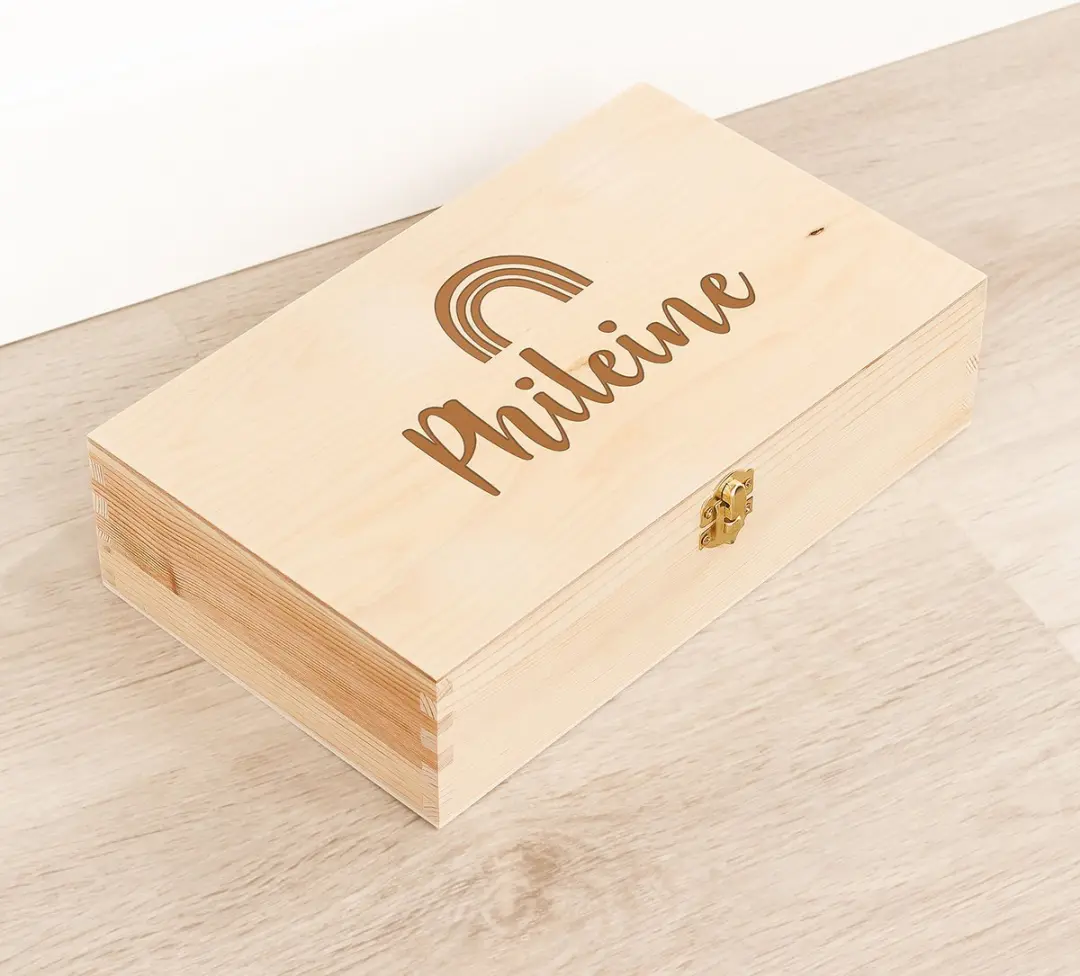 Houten kistje 'Phileine' Regenboog