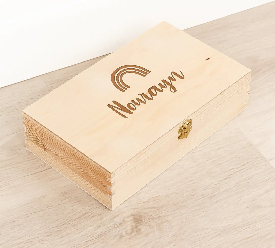 Houten kistje 'Nourayn' Regenboog