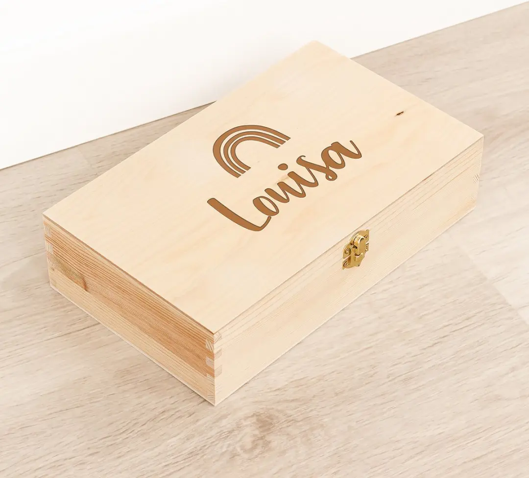 Houten kistje 'Louisa' Regenboog