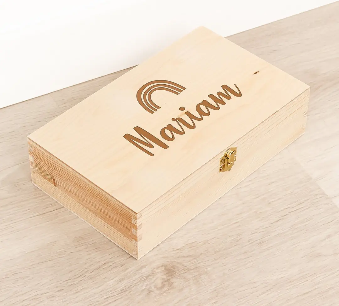 Houten kistje 'Mariam' Regenboog