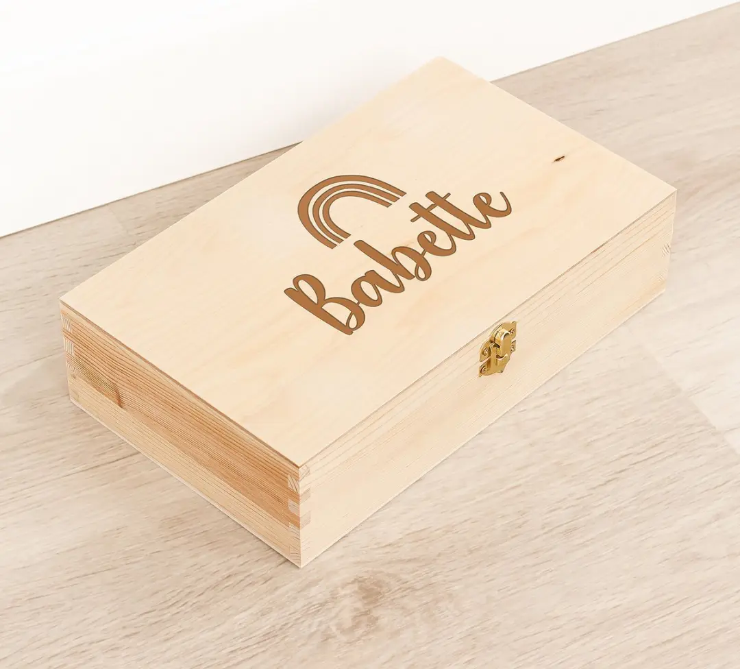 Houten kistje 'Babette' Regenboog