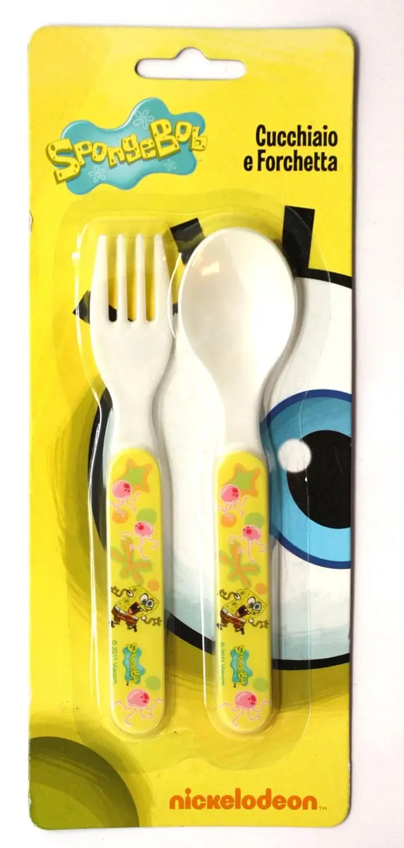 Babybestek / kinderbestek Spongebob 14 cm