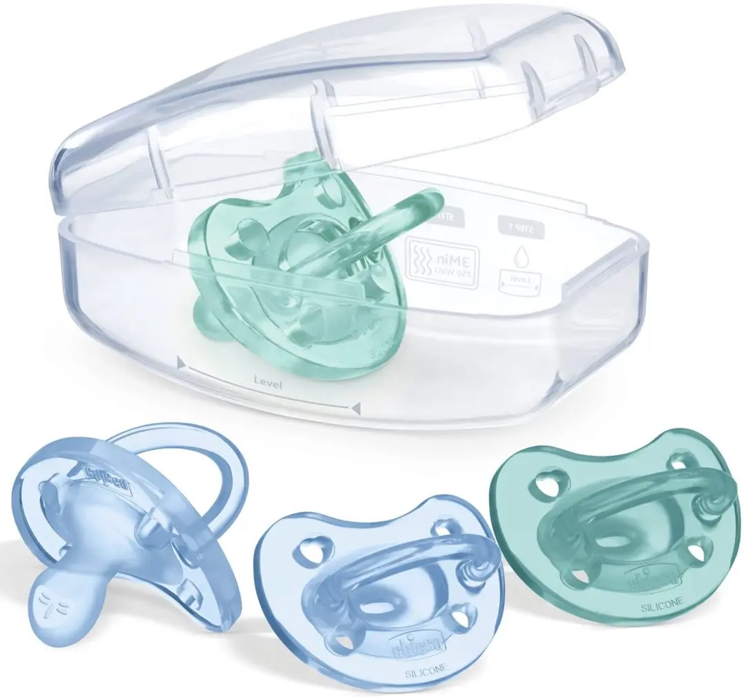 Chicco PhysioForma Speen 16-36 Maanden, Zacht Siliconen, Blauw (4 stuks)