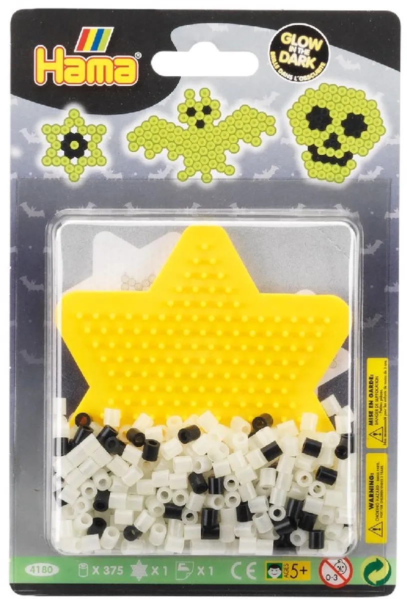 Hama Strijkkralen Gloeit in het Donker - 375 Stuks