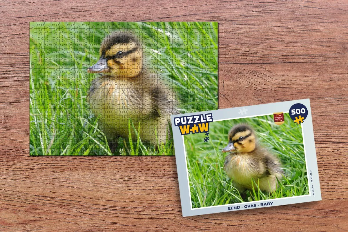 PuzzleWow Puzzel Eend Gras Legpuzzel 500 Stuks - Multicolor