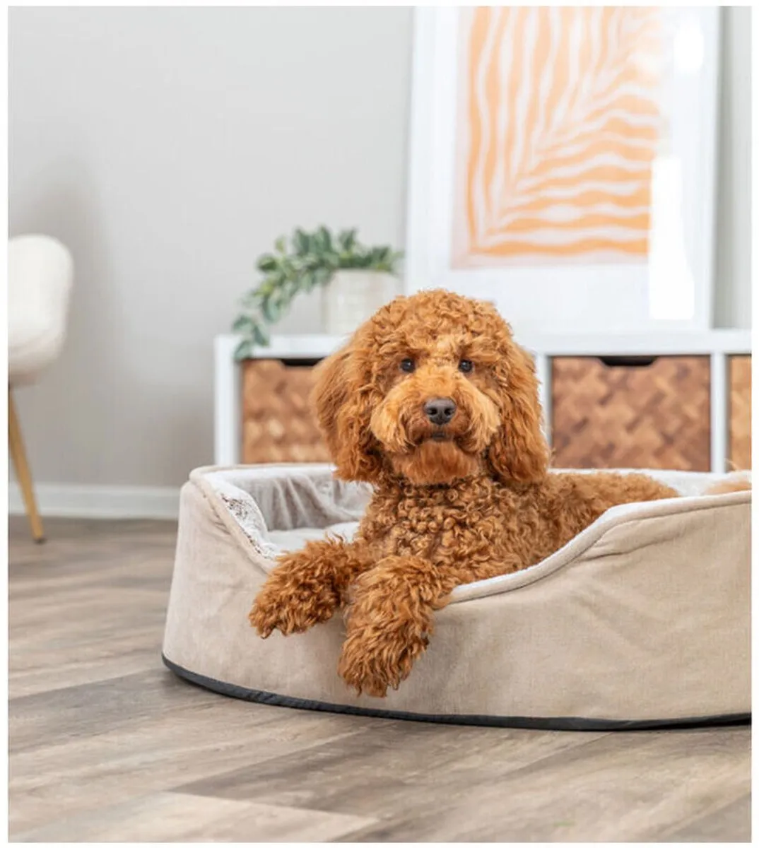Trixie Vital Hondenmand Lino Soft Oval - S - Beige - afbeelding 4 van 6