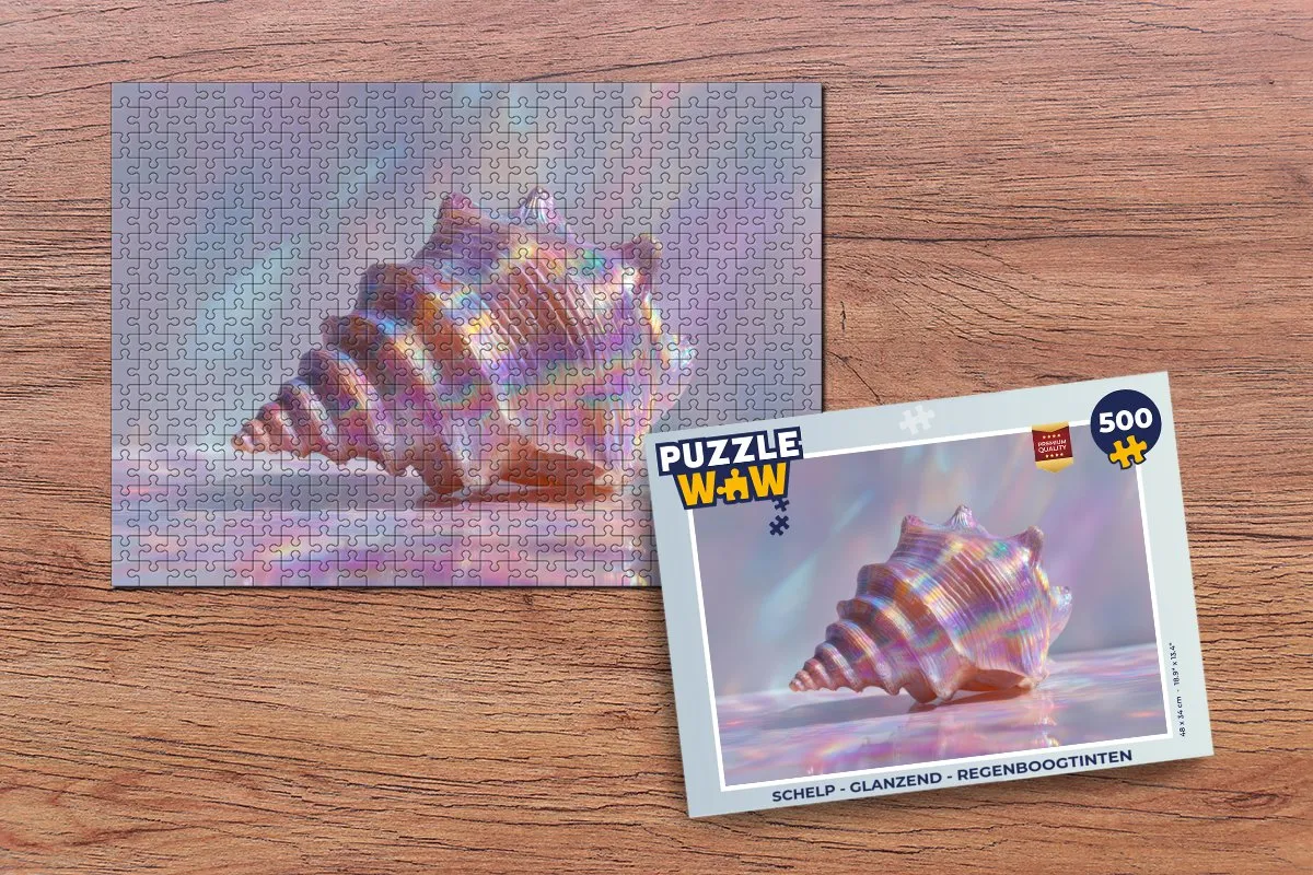 PuzzleWow Schelp Legpuzzel 500 Stuks - Regenboogtinten