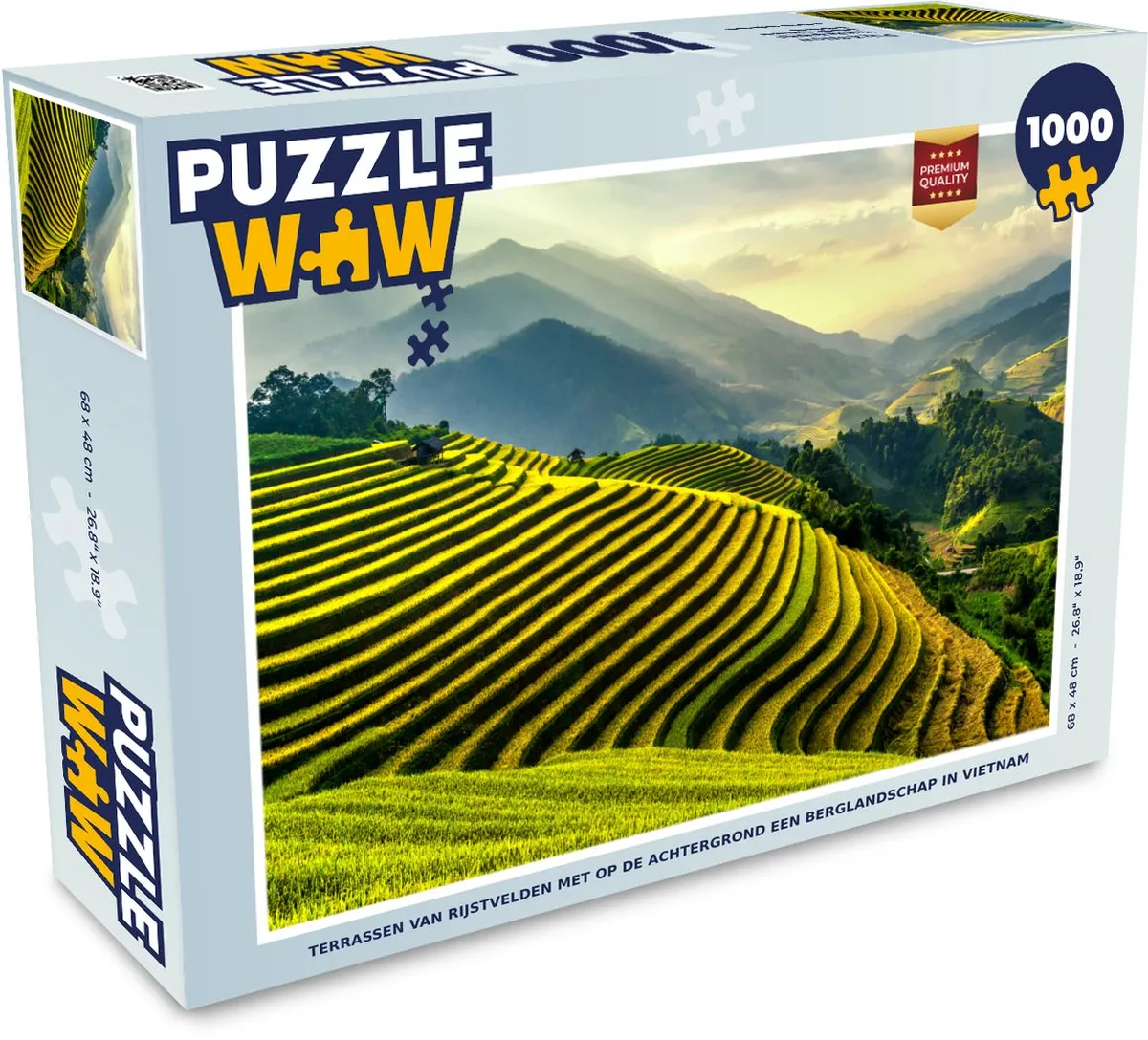 PuzzleWow Terrassen van rijstvelden Vietnam Legpuzzel 1000 Stuks
