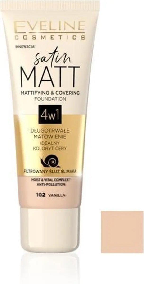 Eveline Cosmetics Satin Matte Foundation 102 Vanilla 30ml