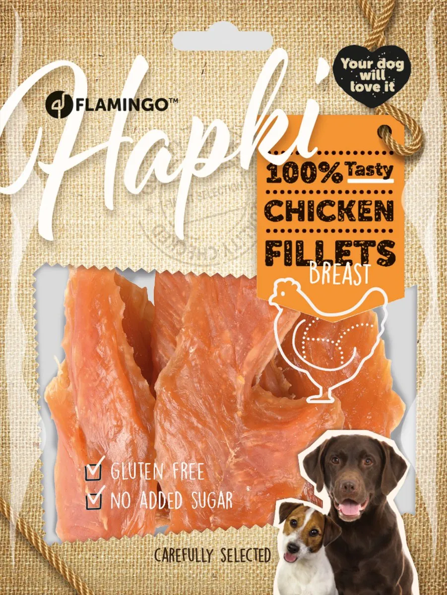 Flamingo Hapki Hondensnack Dried Chicken Breast 170g