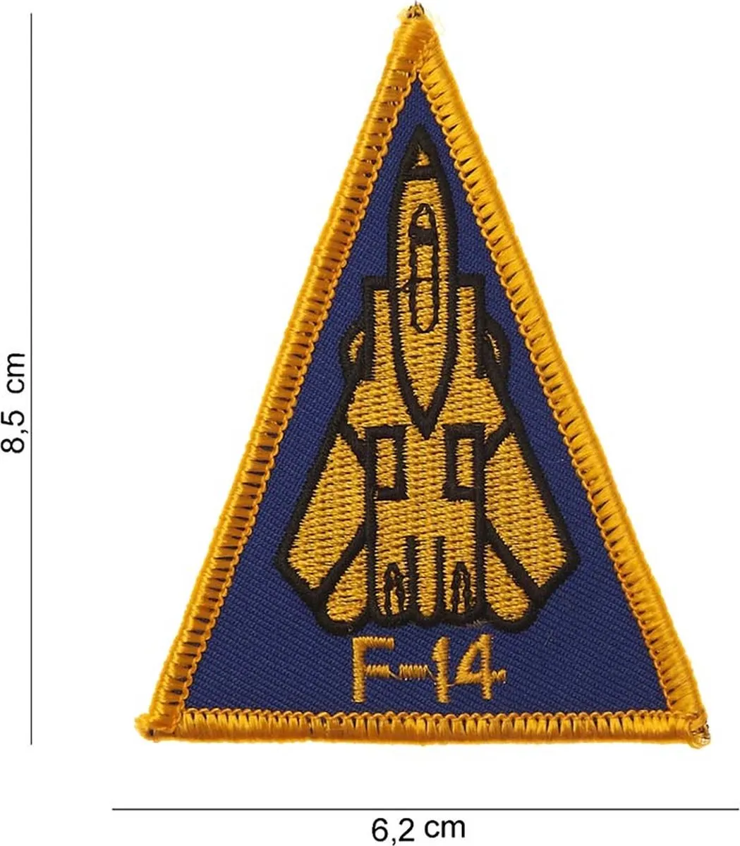 101 Inc Embleem Stof F-14 Klein Goud