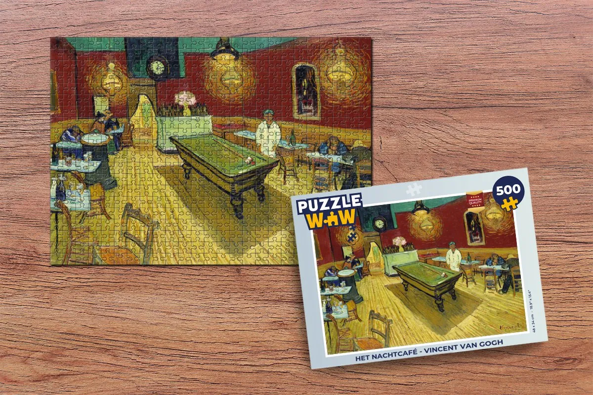 PuzzleWow Vincent van Gogh Het Nachtcafé Legpuzzel 500 Stuks - Multicolor