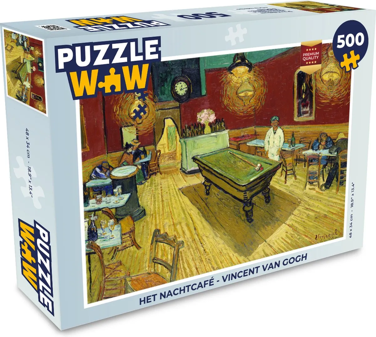 PuzzleWow Vincent van Gogh Het Nachtcafé Legpuzzel 500 Stuks